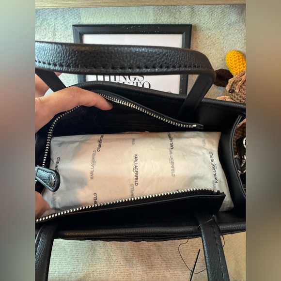 Karl Lagerfeld Black Satchel with Logo Strap - Picture 7 of 7